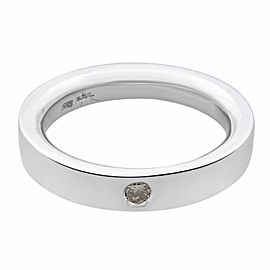 Rachel Koen 14K White Gold Bezel Set Diamond Ladies Wedding Band 0.06cttw Size 7