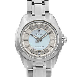 Bulova Precisionist Stainless Steel MOP Dial Date Quartz Womens Watch 96M108