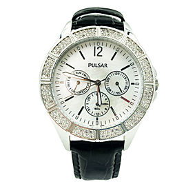 Pulsar Steel Mother Of Pearl Quartz Ladies Watch V33J-X065