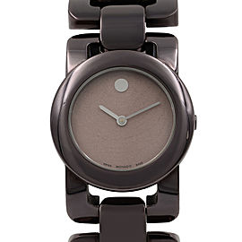 Movado Luma 0606573 Stainless Steel PVD Coated Quartz Ladies Watch