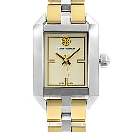 Tory Burch Dalloway Two Tone Steel Cream Dial Quartz Ladies Watch TB1102