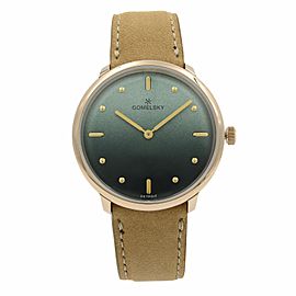 Gomelsky Audrey 6 Gold Tone Steel Green Dial Quartz Ladies Watch G0120147279