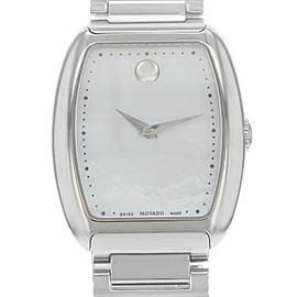 Movado Concerto White Mother Pearl Dial Steel Quartz Ladies Watch 0606547