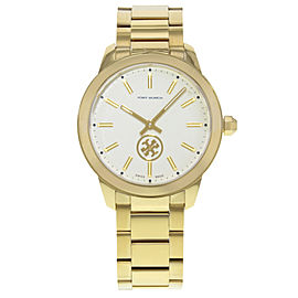 Tory Burch Collins Gold Tone Stainless Steel Cream Quartz Ladies Watch TB1200