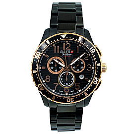 Buler Sea Quest Chronograph Black Stainless Steel Bracelet 37141