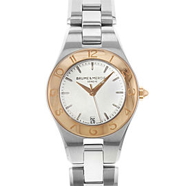 Baume et Mercier Linea Steel Gold Plated Silver Dial Quartz Ladies MOA10079