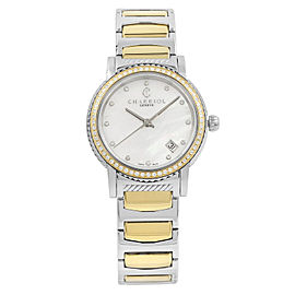 Charriol Parisii MOP 0.40cttw Two Tone Steel Quartz Ladies Watch P33SY2D.921.001