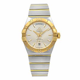 Omega Constellation Steel Gold Diamonds Automatic Mens Watch 123.25.38.22.02.002