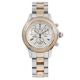 Michele Jetway MOP Dial Diamond Two Tone Steel Quartz Ladies Watch MWW17A000017