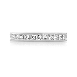 Rachel Koen Platinum Princess Cut Diamond Wedding Band Ring 0.50cttw SZ7