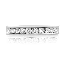 Rachel Koen 14K White Gold Channel Set Diamonds 0.50cttw Wedding Band Ring SZ6.5