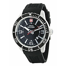 Swiss Military Roadster Stainless Steel Black Dial Quartz Mens Watch 01.0851.317