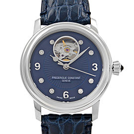 Frederique Constant Heartbeat Steel Blue Automatic Ladies Watch FC-310HBAND2P6