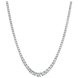 Rachel Koen Platinum Prong Set Diamond Tennis Necklace 20.00cttw