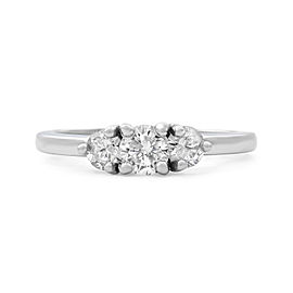 Rachel Koen 14K White Gold Diamond 0.5cttw ST2 H Cocktail Ring 3g SZ7