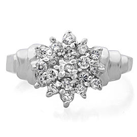 Rachel Koen 14K White Gold Diamond 0.25cttw Ladies Cocktail Ring SZ8.75