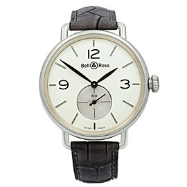 Bell & Ross Argentium Opaline Dial hand-Wind Mens Watch BRWW1-ME-AG-OP/SCR