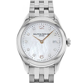 Baume & Mercier Clifton MOP Dial Diamonds Steel Quartz Ladies Watch MOA10176