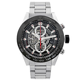 Tag Heuer Carrera Skeleton Steel Ceramic Automatic Mens Watch CAR2A1W.BA0703