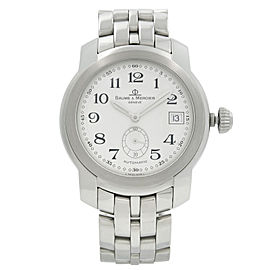 Baume & Mercier Et Capeland Stainless Steel White Dial Mens Watch MV045221