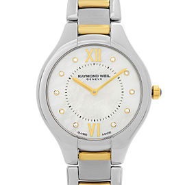 Raymond Weil Noemia Steel Diamonds White MOP Dial Ladies Watch 5132-STP-00985