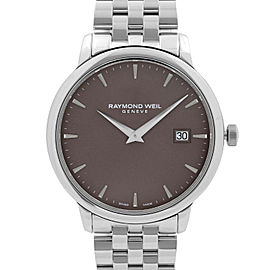 Raymond Weil Toccata 39mm Steel Brown Dial Quartz Mens Dress Watch 5488-ST-70001