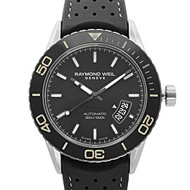 Raymond Weil Freelancer Steel Ceramic Black Dial Mens Watch 2760-TR1-20001