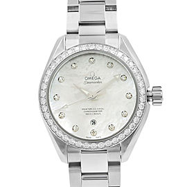 Omega Seamaster Aqua Terra Steel Diamond MOP Ladies Watch 231.15.34.20.55.002