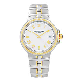 Raymond Weil Parsifal Two-Tone Steel White Dial Quartz Mens Watch 5580-STP-00308