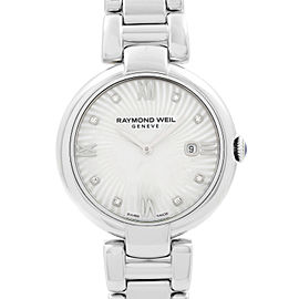 Raymond Weil Shine Steel White MOP Diamond Dial Ladies Watch 1600-ST-00995