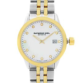 Raymond Weil Freelancer Two-Tone Steel MOP Quartz Ladies Watch 5629-STP-97081