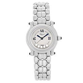 Chopard Happy Sport Diamond Steel White Dial Quartz Ladies Watch 27/8250-23