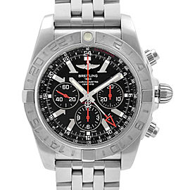 Breitling Chronomat GMT Steel Black Dial Automatic Mens Watch AB041210/BB48-384A