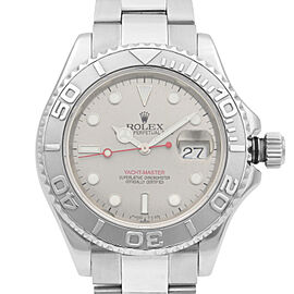 Rolex Yacht-Master Steel Platinum Bezel Grey Dial Automatic Mens Watch