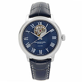 Raymond Weil Maestro Steel Blue Roman Dial Automatic Mens Watch 2227-STC-00508