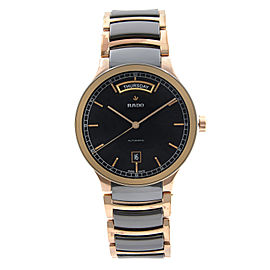 Rado Centrix Steel Ceramic Two-Tone Black Dial Automatic Mens Watch R30158172