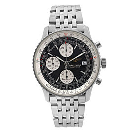 Breitling Navitimer II Steel Chronograph Black Dial Automatic Mens Watch