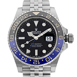 Rolex GMT-Master II 40mm Batgirl Steel Black Dial Automatic Men Watch