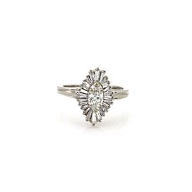 Stunning 1.40ct Diamond 18k White Gold Cocktail Ring Size 6.5