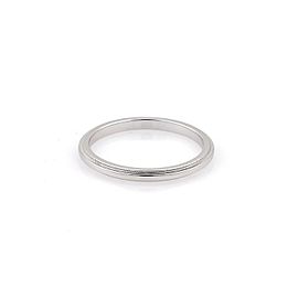 Tiffany & Co. Platinum Double Milgarin 2mm Wide Band Ring Size 8.25