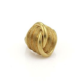 Henry Dunay 18k Yellow Gold Large Dome Knot Design Textured Ring Size 6