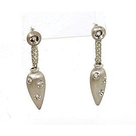 Elegant 18k White Gold & Diamonds Fancy Drop Dangle Earrings