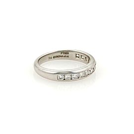 Tiffany & Co. Lucida Diamonds Half Circle Platinum Wedding Band Ring