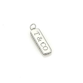 Tiffany & Co. Logo Diamond Platinum Vertical Bar Pendant