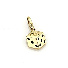 Cartier Vintage 18k Yellow Gold & Enamel 3D Game Dice Charm/Pendant