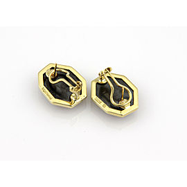 Tiffany & Co. 18K Yellow Gold Hematite Designer Earrings