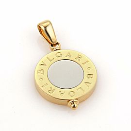 Bulgari Bvlgari 18k Two Tone 18k & Steel Signature Circle Pendant