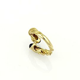 Tiffany & Co. Sapphire 18k Yellow Gold Twisted Design Bypass Band Ring