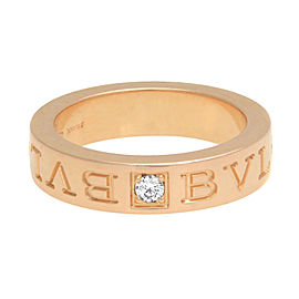 Bvlgari Bvlgari Diamond Ring 18K Rose Gold 0.04cttw Size 3.75