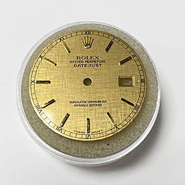 Rolex 28mm Champagne Linen Index Hour Markers Dial For 36mm Mens DateJust Models